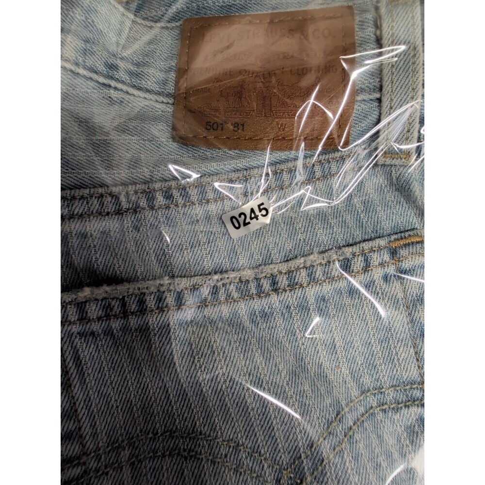 Levis Premium 501 '81 Pin striped Light Wash Tapered Leg Jeans Women's Sz 25x31 - Picture 16 of 16
